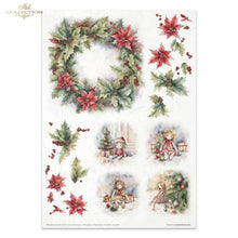 Load image into Gallery viewer, Winter Wreath Rice Paper Set by ITD Collection, RP073