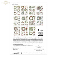 Load image into Gallery viewer, Winter Wreath Rice Paper Set by ITD Collection, RP073