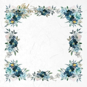 ITD Collection "Blue Watercolor Florals" Rice Paper Mini Set