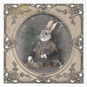 Bunny Portraits Rice Paper Mini Set by ITD Collection, RSM032, Pack of 6 04