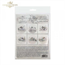 Load image into Gallery viewer, Vintage Easter Fairies Rice Paper Mini Set by ITD Collection, RSM068, Pack of 6 Back
