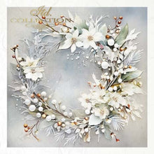 Load image into Gallery viewer, ITD Collection &quot;Winter Floral Wreaths&quot; Rice Paper Mini Set