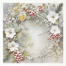 Load image into Gallery viewer, ITD Collection &quot;Winter Floral Wreaths&quot; Rice Paper Mini Set