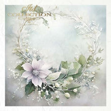 Load image into Gallery viewer, ITD Collection &quot;Winter Floral Wreaths&quot; Rice Paper Mini Set