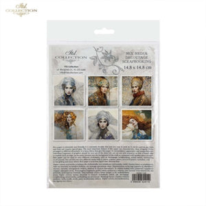 ITD Collection "Lovely Ladies Portraits" Rice Paper Mini Set