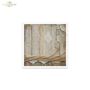 ITD Collection "Shabby Lace and Wood" Rice Paper Mini Set