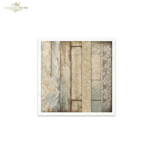 ITD Collection "Shabby Lace and Wood" Rice Paper Mini Set