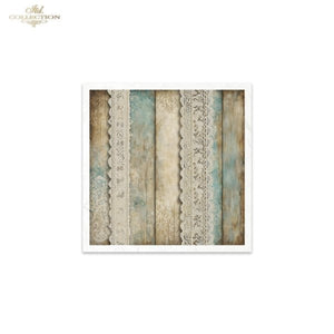 ITD Collection "Shabby Lace and Wood" Rice Paper Mini Set