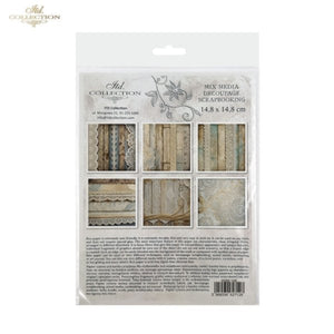 ITD Collection "Shabby Lace and Wood" Rice Paper Mini Set