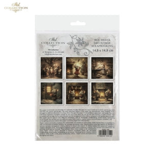 Winter's Tale Christmas Mouse 2 Rice Paper Mini Set by ITD Collection