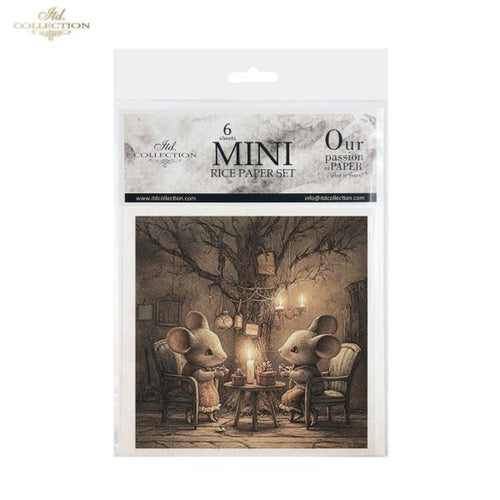 Winter's Tale Christmas Mouse 2 Rice Paper Mini Set by ITD Collection