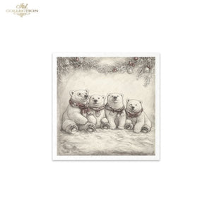 Winter's Tale Holiday Animals Rice Paper Mini Set by ITD Collection