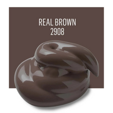 Load image into Gallery viewer, Brown color swatch with shade number 2908 on a brown background