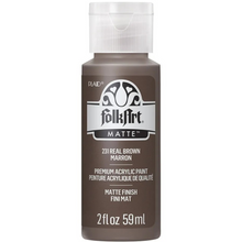 Load image into Gallery viewer, FolkArt acrylic paint bottle in Real Brown on a white background