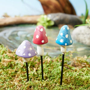 Resin Miniature Mushrooms