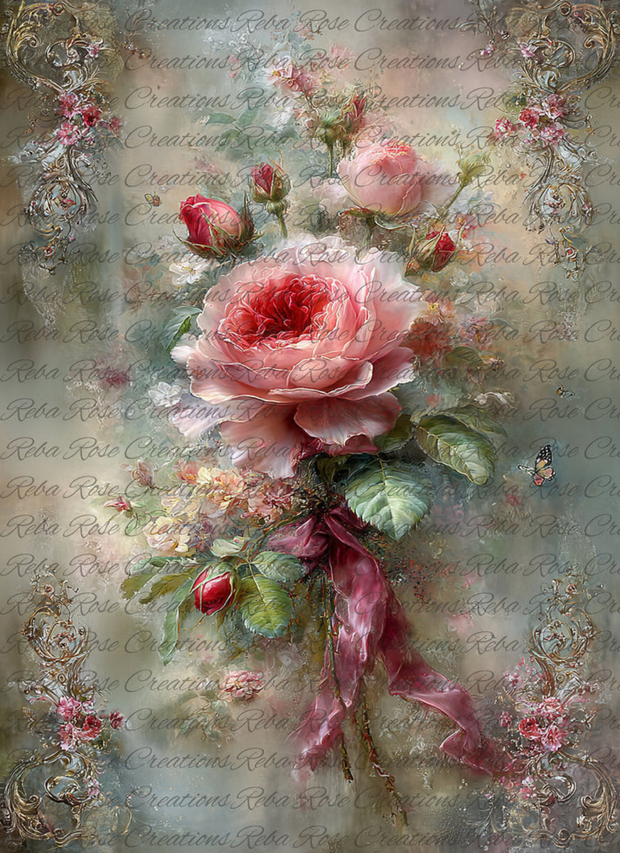 Victorian Rouge Romantic Rouge Rice Paper by Reba Rose Creations – My Victorian Heart