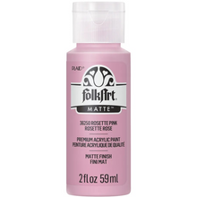Load image into Gallery viewer, Pink bottle of FolkArt acrylic paint with white cap on a white background