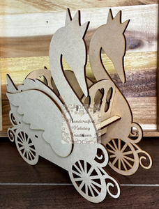 Handcrafted Holiday Traditions MDF Swan Carriage Kit