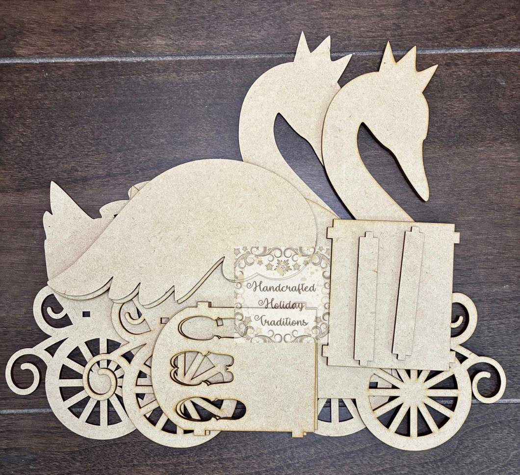 Handcrafted Holiday Traditions MDF Swan Carriage Kit