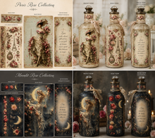 Load image into Gallery viewer, Bottle Panels Rice Paper by Reba Rose Creations