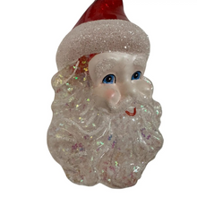 Load image into Gallery viewer, Santa Claus Curl Hat Glass Ornament Red