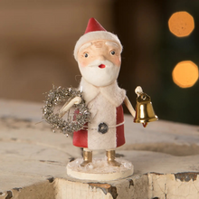 Load image into Gallery viewer, Bethany Lowe Santa with Wreath &amp; Bell