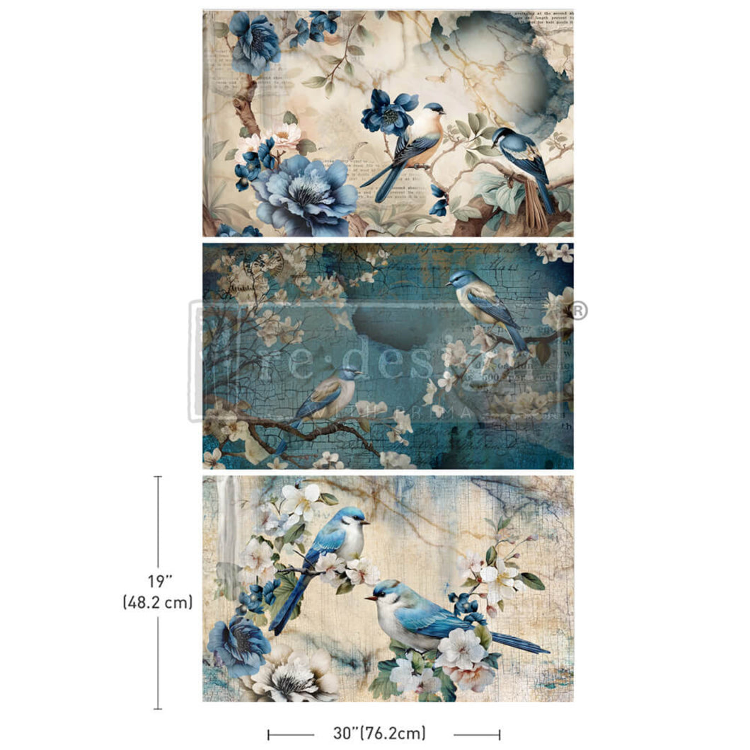 Sapphire Wings Decoupage Tissue Paper Pack by Redesign with Prima