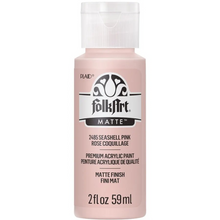 Load image into Gallery viewer, Bottle of FolkArt acrylic paint in seashell pink on a white background