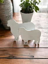 Load image into Gallery viewer, Farmhouse MDF Sheep Shelf Sitter Set of 2