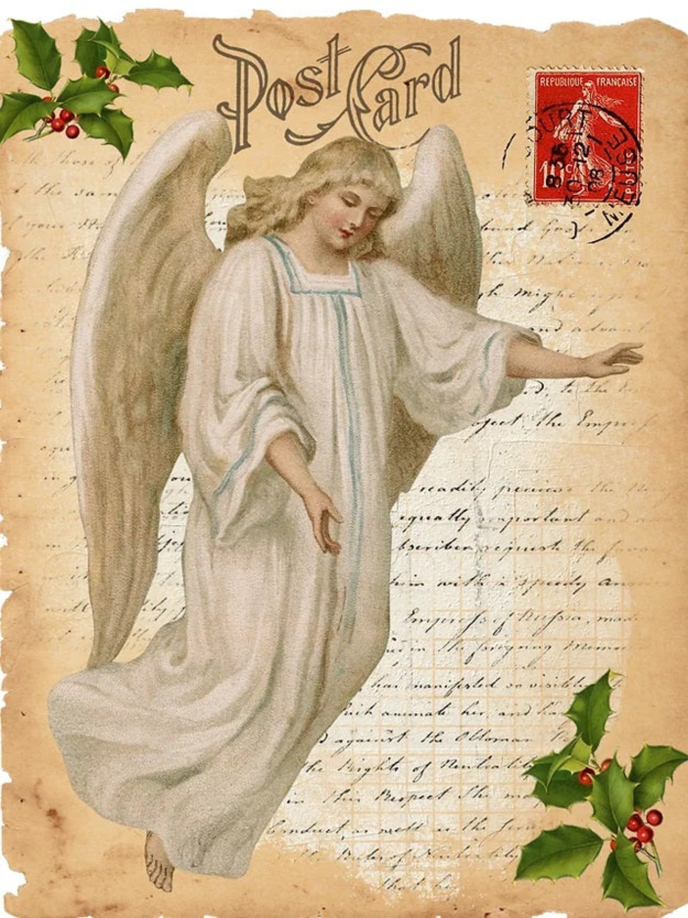 Silent Night Rice Paper by Reba Rose Creations, image size:2408x3213