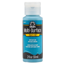 Load image into Gallery viewer, Bottle of FolkArt Multi-Surface Satin acrylic paint in Skyline color on a white background