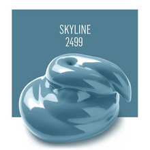 Load image into Gallery viewer, Blue color swatch labeled 'SKYLINE 2499' on a solid blue background