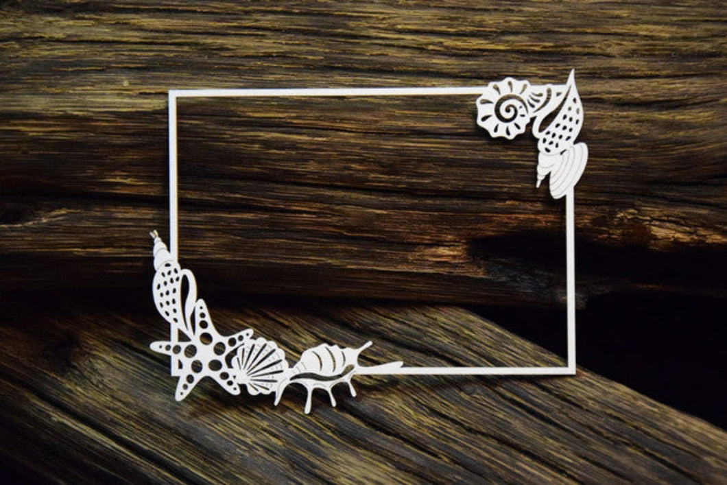 Adventure Work Frame Design SnipArt Tropical Adventure Frame with Seashells Large Rectangle – My ...