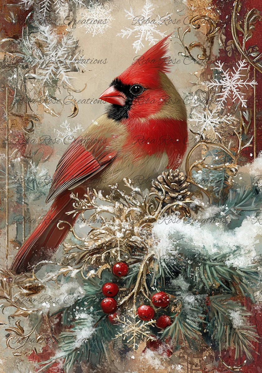 Cardinal Rice Snowflake Cardinal Rice Paper by Reba Rose Creations – My Victorian Heart