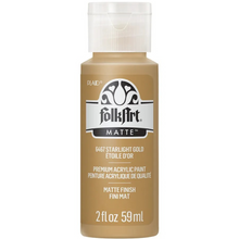 Load image into Gallery viewer, FolkArt acrylic paint bottle in Starlight Gold on a white background