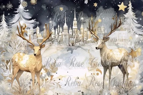 Starry Starry Night Rice Paper by Reba Rose Creations