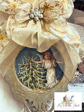 Load image into Gallery viewer, Starry Cherub Snowflake Ornament Close up View