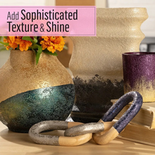 Load image into Gallery viewer, Decorative vases and candle with text overlay on a table