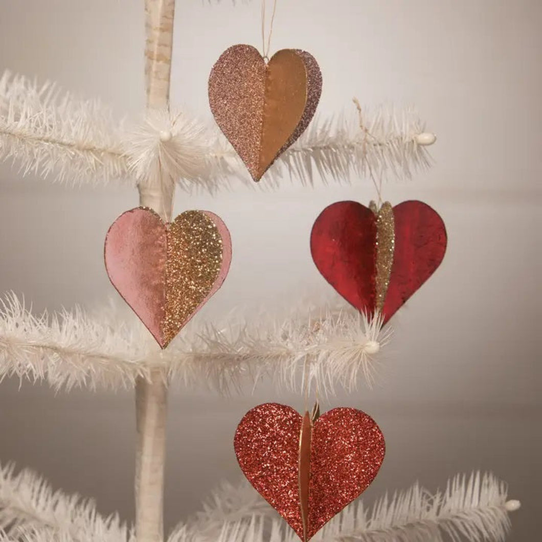 Sweet Heart Glitter and Foil Ornament  by Bethany Lowe Designs