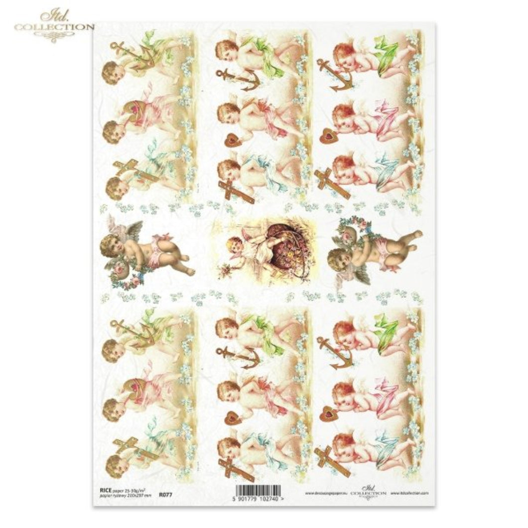 Sweet Cherubs Minis Rice Paper R0077 ITD Collection