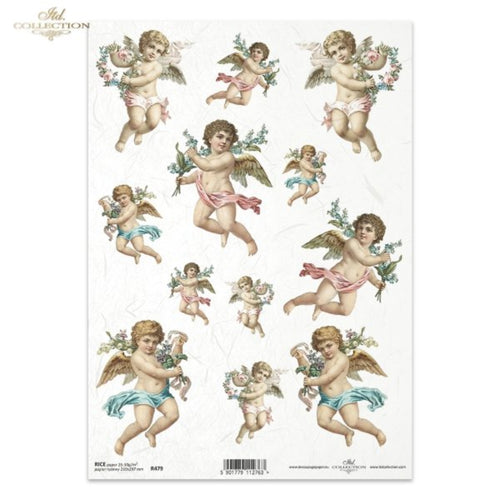 Sweet Victorian Cherubs by ITD Collection, R0479, A4 