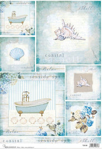 Coastal Seaside Decoupage Rice Paper by Calambour Italy, TCR03