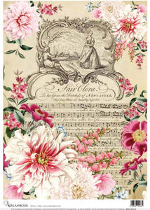 Fair Clora Floral Symphony Rice Paper by Calambour Italy TT122