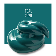 Load image into Gallery viewer, Teal-colored object with a swatch labeled 'Teal 2920' on a teal background