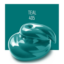 Load image into Gallery viewer, Teal-colored product with a swatch labeled 'Teal 405' on a teal background