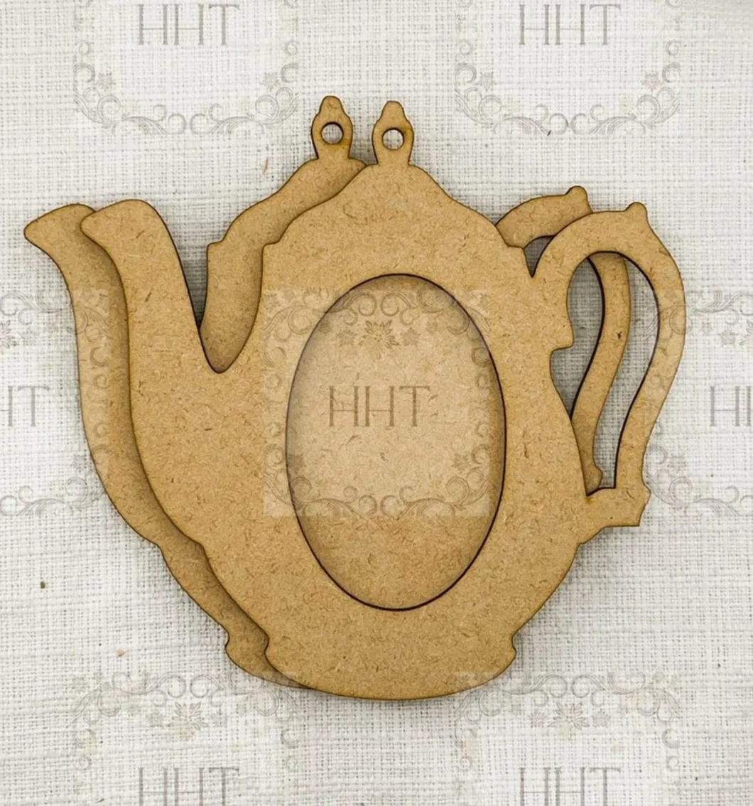 MDF Teapot Ornament Craft Blank Base by Handcrafted Holiday Traditions
