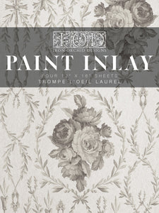 Trompe L'oeil Laurel Paint Inlay by IOD, Iron Orchid Designs