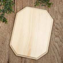 Load image into Gallery viewer, Unfinished Clipped Corner Wood Plaque