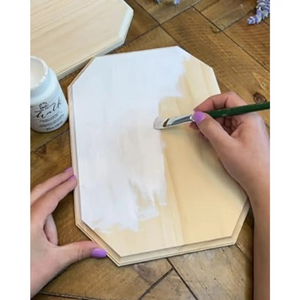 Unfinished Clipped Corner Wood Plaque