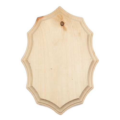 Unfinished Wood French Oval Plaque